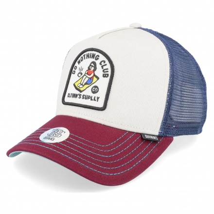 Kappe - Djinns HFT DNC New 1.3 Trucker (cremeweiß/blau/rot)
