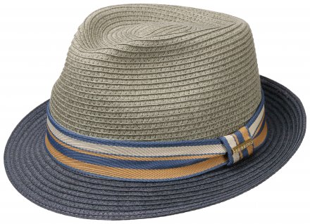 Hüte - Stetson Licano Toyo Trilby (blau/grau)