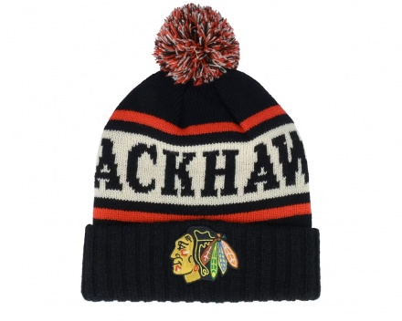 Mützen - American Needle Chicago Blackhawks Pillow Line Knit (schwarz/weiß/rot)