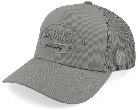 Kappe - Von Dutch Rubber Logo Trucker (grau)