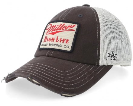 Kappe - American Needle Miller High Life Trucker (dunkelgrau/weiß)