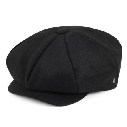 Schiebermütze / Schirmmütze - Jaxon Hats Marl Tweed Big Apple Cap (schwarz)