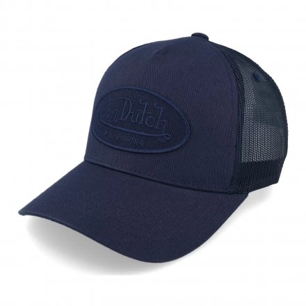 Kappe - Von Dutch Oval Patch Trucker (Marineblau)