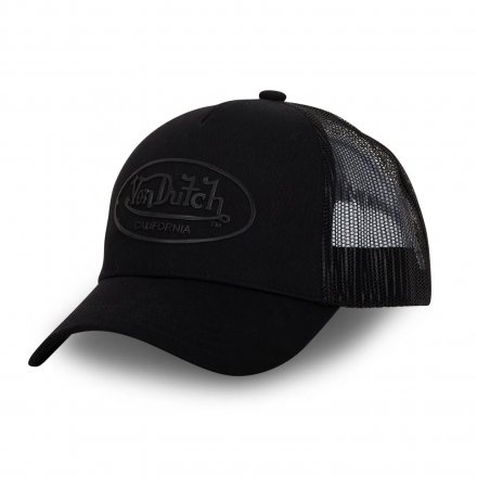 Kappe - Von Dutch Oval Patch Cotton Trucker (schwarz)