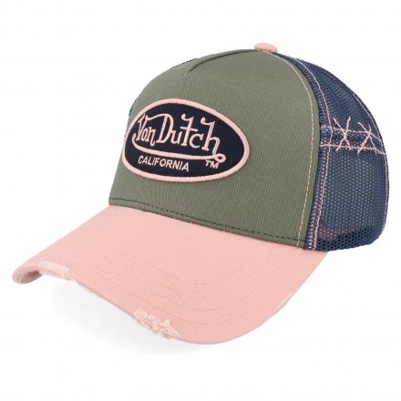 Kappe - Von Dutch Oval Patch Trucker (rosa/mehrfarbig)