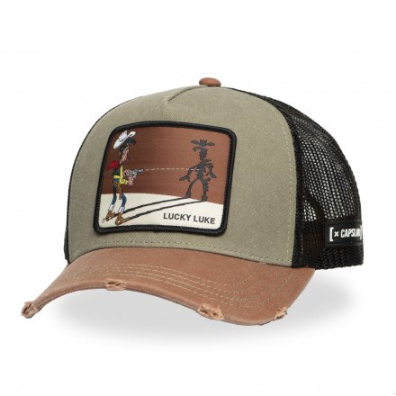Kappe - Capslab Lucky Luke Trucker (braun/grau)