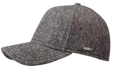 Caps - Stetson Wool Herringbone Baseball Cap (grau)