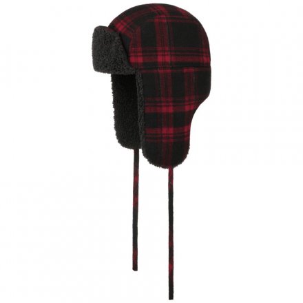 Fliegermützen - Stetson Checker Aviator Winter Hat (rot)
