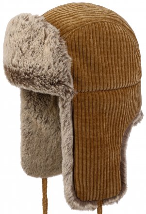 Fliegermützen - Bomber Cap Corduroy Jersey (braun)