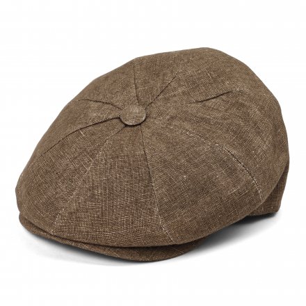 Gubbkeps / Flat cap - Gårda Vero Linen Newsboy Cap (brun)