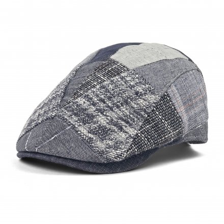 Gubbkeps / Flat cap - Gårda Zannone Linen Mix Flat Cap (blå)