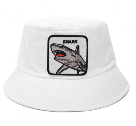 Hüte - Gårda Shark Bucket Hat (weiß)