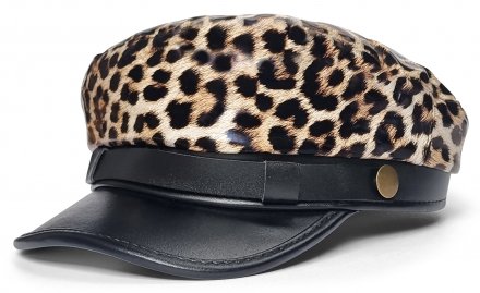 Schiebermütze / Schirmmütze - Gårda Leopard Fiddler Cap (schwarz)