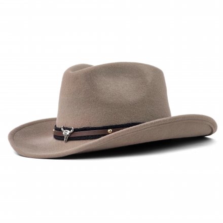 Hüte - Gårda Santaquin Crushable Wool felt Western hat (taupe)