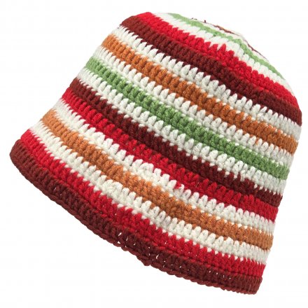Hüte - Gårda Solero Knitted Bucket Hat (rot/mehrfarbig)