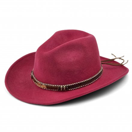 Hüte - Gårda Toquerville Crushable Wool felt Western hat (rot)