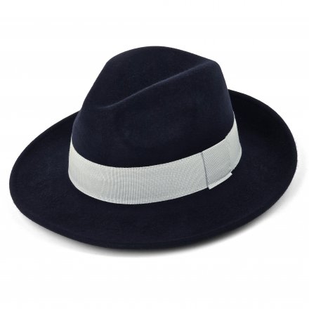 Hüte - Gårda Volterra Fedora Wool Hat (marineblau/cremeweiß)