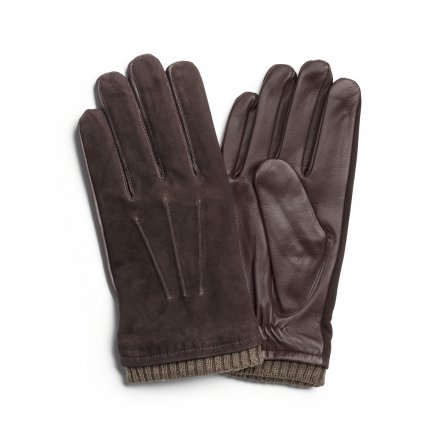 Handschuhe - HK Men's Touch glove Lamb suede/Lamb nappa, Wool blend lining (braun)