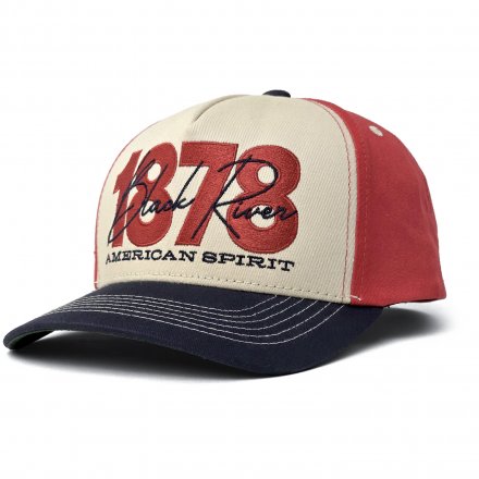 Kappe - Black River 1878 Trucker (creme/rot/marineblau)