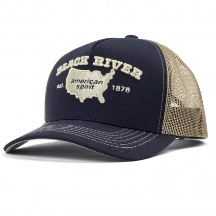 Kappe - Black River America Trucker (marineblau/creme)
