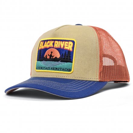 Kappe - Black River Kayak Trucker (beige/orange/blau)