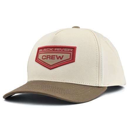 Kappe - Black River Crew Cotton Snapback (cremefarben/khaki)