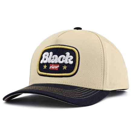Kappe - Black River Reno Cotton Snapback (creme/marineblau)