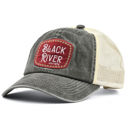 Kappe - Black River Spokane Washed Trucker (Olivgrün/creme)