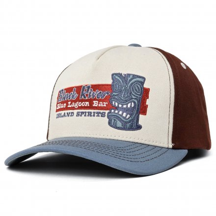 Kappe - Black River Lagoon Bar Trucker (Offwhite/Blau)