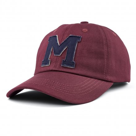 Kappe - Gårda Letter Cap 'M' (bordeaux/blau)