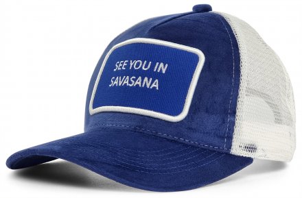 Kappe - Gårda Velvet Trucker Savasana (blau)
