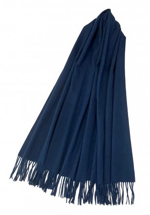 Schals - Gårda Soft Wool Blanket Wrap Scarf (Navy)