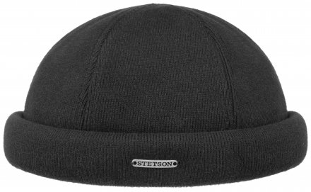 Mützen - Stetson Knitted Cotton Docker (schwarz)