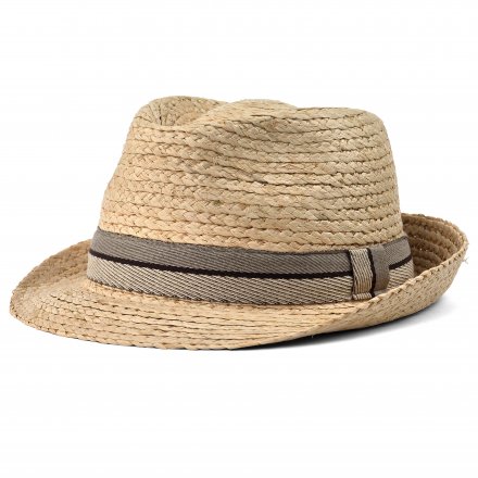 Strohhut - Gårda Benijo Raffia Trilby (Natur/Taupe)