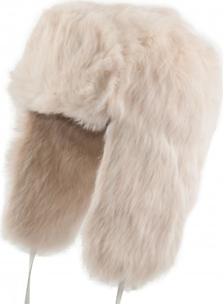 Fliegermützen - MJM Ladies Rabbit Fur Hat (Off White)