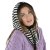 Sturmhaube - Gårda Valloire Striped Wool Mix Balaclava (schwarz/weiß)