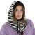 Sturmhaube - Gårda Valloire Striped Wool Mix Balaclava (schwarz/weiß)
