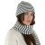 Schals - Gårda Engelberg Striped Wool Mix Scarf (dunkelgrau/weiß)