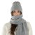 Schals - Gårda Sölden Cable Knit Wool Mix Scarf (grau)