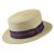 Hüte - Straw Boater Hat Striped Band (natur)