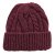 Mützen - Gårda Bormio Cable Knit Wool Mix Beanie (bordeaux)