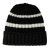 Mützen - Gårda Les Deux Alpes Striped Merino Mix Beanie (schwarz/weiß)