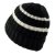 Mützen - Gårda Les Deux Alpes Striped Merino Mix Beanie (schwarz/weiß)