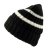 Mützen - Gårda Les Deux Alpes Striped Merino Mix Beanie (schwarz/weiß)