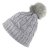 Mützen - Gårda Saas-Fee Cable Knit Wool Mix Beanie (grau)