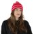 Mützen - Gårda Davos Striped Merino Wool Beanie (rot/rosa)