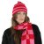 Mützen - Gårda Davos Striped Merino Wool Beanie (rot/rosa)