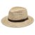 Strohhut - Gårda Funchal Raffia Fedora (Hellnatur/Dunkelbraun)
