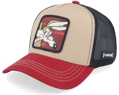 Kappe - Capslab Looney Tunes Wile E Coyote Trucker (beige/schwarz/rot)
