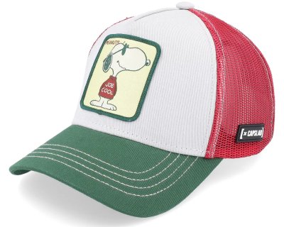 Kappe - Capslab Peanuts Snoopy (weiß/grün/rot)